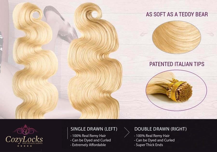 Body Wave I-Tip Hair Extensions