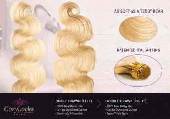 Body Wave I-Tip Hair Extensions