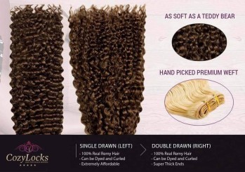 Curly Weft Bundles / Weave Hair Extensions
